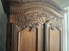 Antique French Wedding Armoire Carved In Great Condition