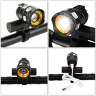 Rechargeable 15000lm Led Mtb Bicycle Light Bike Front Headlight W usb Cord