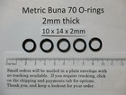 10mm Id X 14mm Od X 2mm Thick O-ring   Buna-70    Quan 5 