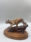 Hamilton Collection Mountain Lion Cougar Limited Ed Mounted On A Wooden Base