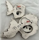 2 Gold Black Fish Wall Decorations Marco Japan