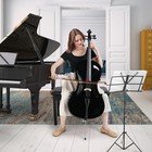 School Band Cello 4 4 Full Size Basswood Set With Bag bow rosin bridge Black