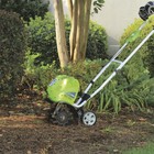 Greenworks 40v 10  Cordless Tiller   Cultivator  4 0ah Battery And Charger In   