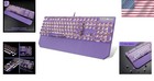 Mechanical Gaming Keyboard  Purple  104 Keys  White Backlit  Blue Switch  Wired