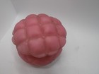 Antique Consolidated Glass Pink Satin Glass Quilted Trinket Powder Box Jar