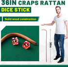 Craps Stick Tabletop Game Set  Includes 36  Craps Rattan Stick  Casino Grade Aaa