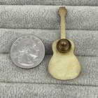 Vtg 80s Eddie Rabbit Country Music Singer Guitar Gold Tone Pin Pinback  63709