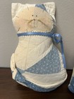 Vintage Handmade Quilted Patchwork Cat Pillow Or Stuffed Figure
