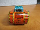Vintage 1940 s Marx Tin Litho Wind Up Turnover Us Army Tank  5