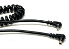 Coiled Pc Sync Cord Male To Male Flash Cable Right Angle Vintage Untested