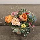 Handmade Silk Floral Arrangement Removable Flowers In Ceramic Vase Wedding Decor