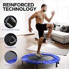 36  Foldable Trampoline  330 Lbs Fitness Trampoline With Safety Pad  Stable