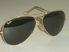 62  14mm Vintage B l Ray Ban Made In Usa G15 Gold Plated Aviator Sunglasses 