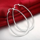 Silvery Fashion U-shaped Earring Pendant Copper Women s Ear Buckle Jewelry Gift