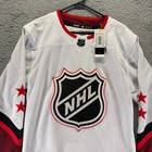 Adidas Nhl Hockey All-star Game White Authentic Jersey Size 46 Men Allstar White