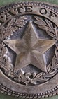 Tony Lama Texas State Western Oval Brass Bronze Star Belt Buckle