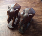 Two Sculptures Wooden Paint Youth Elephant Sculpture Elephant 7 