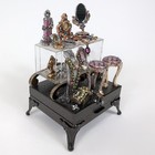 Rare Sweet Romance Miniature  1905 Jewelry Shop  Story Trinket Box Mirror Rings