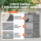 Carport Replacement Canopy Car Shelter Tent 10x20ft Grey Not Include Frame