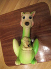 Vintage 1963 Formulette Kangaroo   Joey Rubber Squeak Toy Made In The Usa 9 