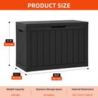 Outdoor Storage Box 45 Gallon Patio Deck Resin Container Yard Organizer Portable