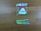 3 X Pentel Twist-erase Iii Mechanical Pencil 0 7mm Celadon Green W free Hi-liter