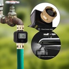 Water Flow Meter Brass Inlet Garden Hose Lcd Gallon Liter Consumption Meter