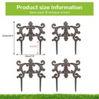 Sungmor Cast Iron Garden Fence Pickets Outdoor Lawn Landscape Edging Low Borders