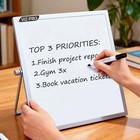 Viz-pro Small Desktop Dry Erase Board Whiteboard Easel 10 X 10 In With 2 Markers