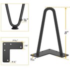 Hairpin Furniture Legs 8 Inch 3 8  Solid Metal Steel Firm Welding Home Diy Fo