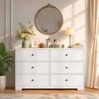 Dresser For Bedroom W  6 Drawers Wood Chest Of Drawers Storage Cabinet Furniture