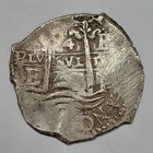 1670 Dated Cob 4 Reales Potosi Bolivia Pirate Era Silver Coin Nice  m315