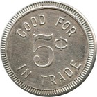 Winona  Minnesota Mn Silver   Bar Good For 5   Trade Token