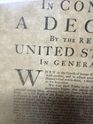 Declaration Of Independence John Dunlap Print Copy With Old Frame 10x13
