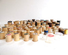 101 Vintage Wood Wooden Spools Sewing Thread Large   Small