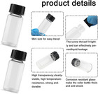 10 Pack 10ml Clear Glass Vials With Screw Caps small Liquid Sample Vial leak-pro