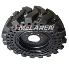 10x16 5 Solid Skid Steer Tires Flat Proof Set Of 4 With Rim Maximizer Gt