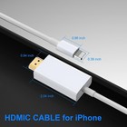 Lightning To Hdmi Cable 6ft Hdmi Cable For Iphone Digital Av Adapter  1080p Hd
