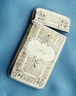 Calling Card Case Coin Silver   Excellent Condition Mono 4 X 2 1 8 In 29 Grams