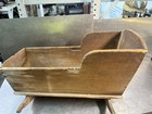 Vintage Antique Style Wooden Heart Swinging Baby Cradle Bassinet Crib
