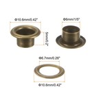 200 Set Round Grommets 6mm Hole Metal Eyelets With Washers Bronze