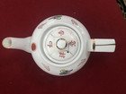 Vintage Red Dragon Chinese  Teapot  W  Set 4 Cups 