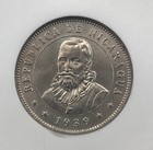 1939 Nicaragua 25 Centavos Ngc Ms-65