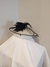 White Fascinator Hats Womens With Birdcage Veil Feather Tea Party Wedding Derby