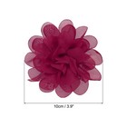 10pcs 3 9  Chiffon Flowers Fabric Flower Sewing Fabric Appliques Burgundy