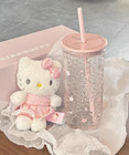 2026 Starbucks Pink Sakura Cherry Blossom Glass Tumbler Collectible Cold Cup New