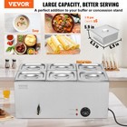 Vevor Commercial Electric Food Warmer 6-pan Countertop Buffet 14 3qt Bain Marie