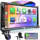 Double Din Car Stereo With Cd dvd Player- Carplay   Android Auto  Car Style A