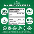 Zazzee D-mannose  1000 Mg Per Serving  240 Vegan Capsules  Kosher  Uti Support