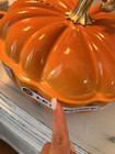 Le Creuset Enameled Cast Iron Pumpkin Cocotte 4-qt Persimmon W  Gold Knob Read